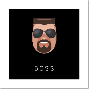 Big Bossman Head (with Text) Posters and Art